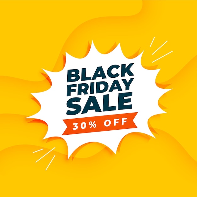 Free vector black friday sale banner with discount offer details
