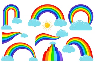 Rainbow clip arts
