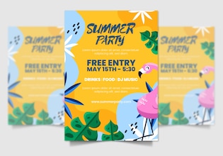 Summer party flyers