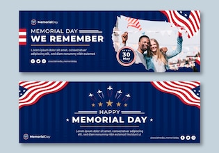 Memorial Day banners