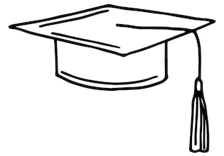 Graduation cap drawings