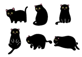 Black cat clip arts