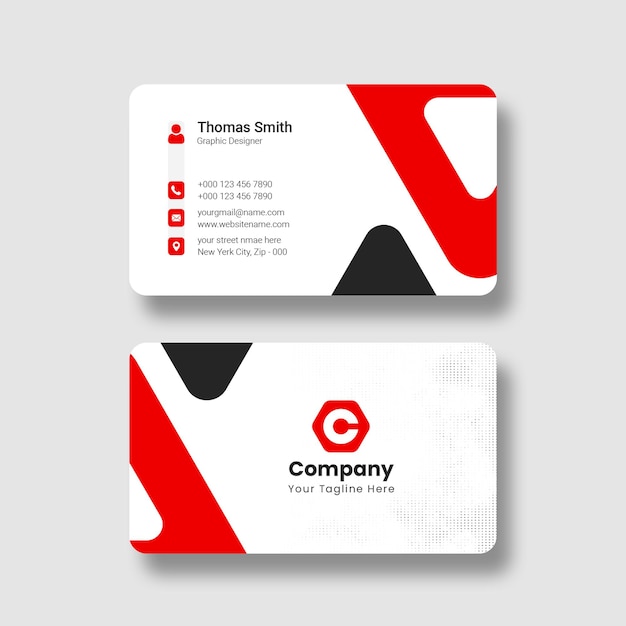 Free PSD modern and clean professional business card template